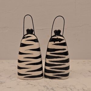 Zebra Stripe Salt and Pepper Shakers